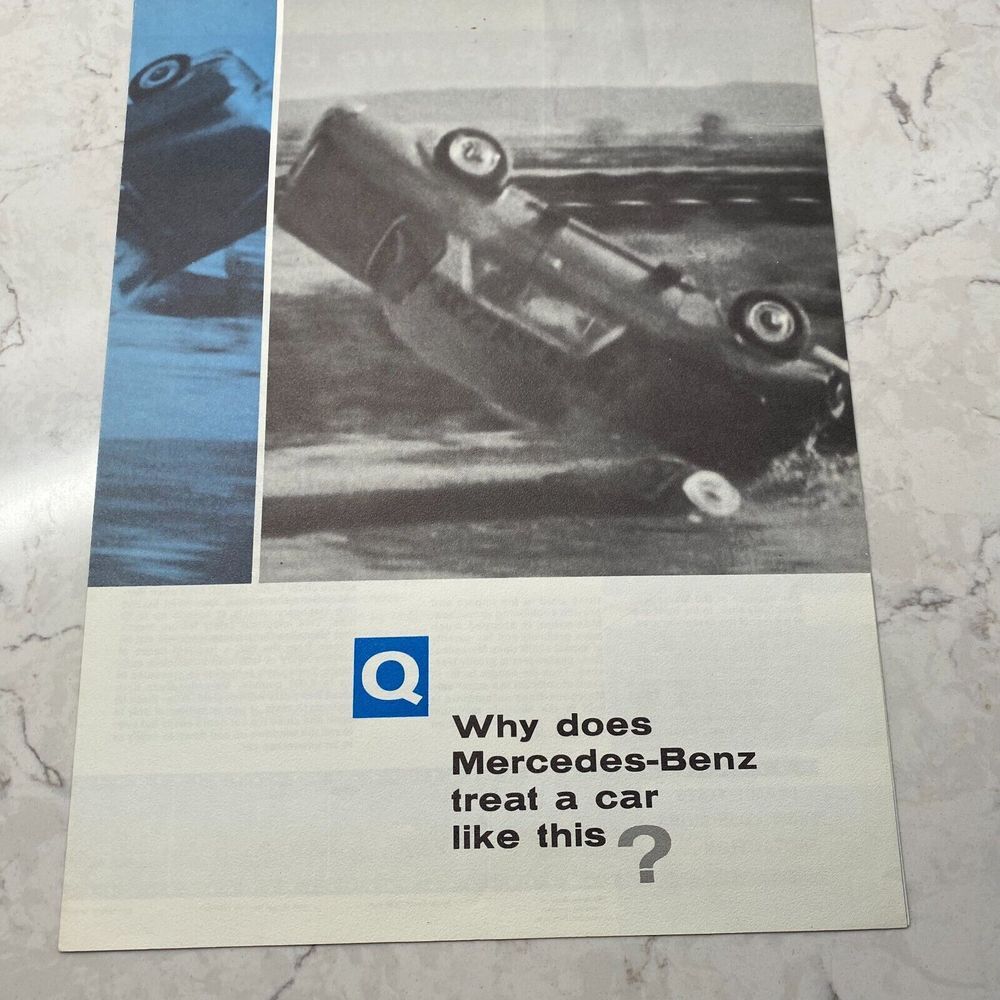 Mercedes-Benz Why Treat a Car Like This Automobile Dealer Sales Folder Brochure